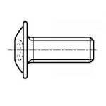 Convex head bolt with flange 8x16